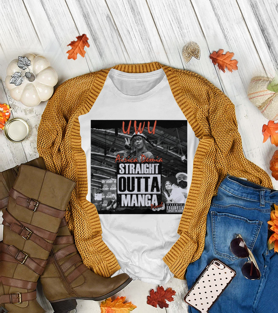 UWU Airica Demia Straight Outta Manga Panel Parental Explicit Fan Service T-Shirt