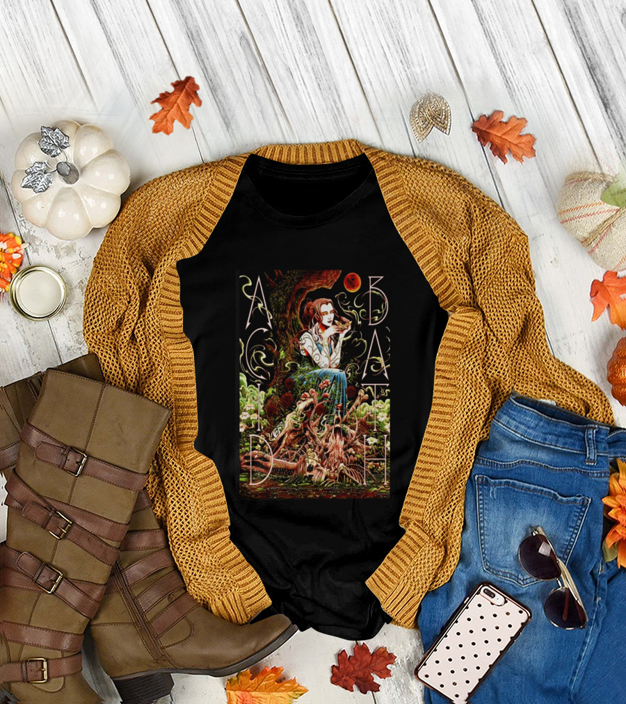 Acid Bath Seattle 2026 Concert Ethereal Woman And Enchanted Forest Scene With Red Moon T-Shirt