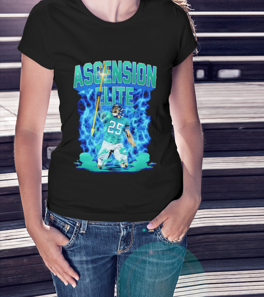 Ascension Elite 25 Football Player Trident Lightning Energy T-Shirt