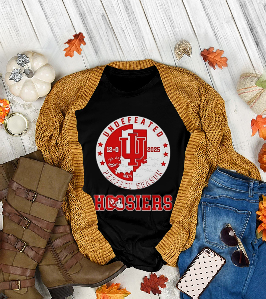 Indiana Hoosiers 12 0 Undefeated 2025 Perfect Season T-Shirt