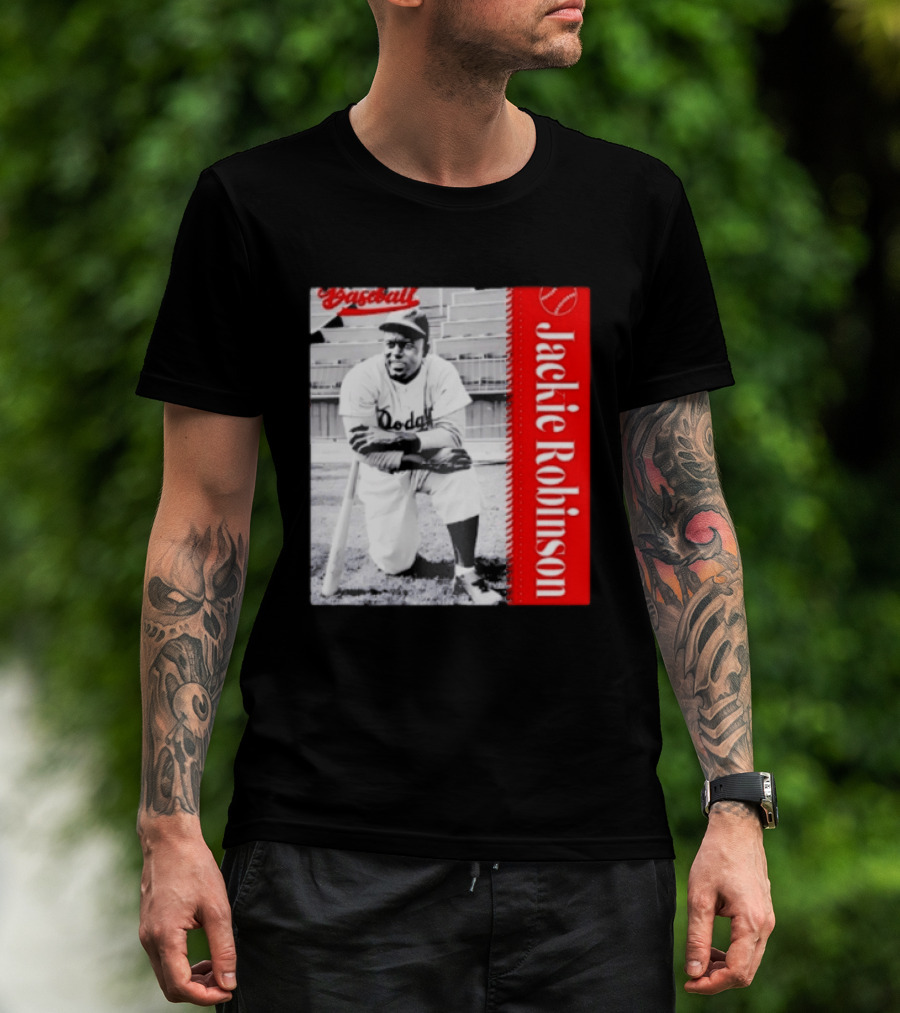 Jackie Robinson Brooklyn Dodgers MLB Baseball Legend T-Shirt