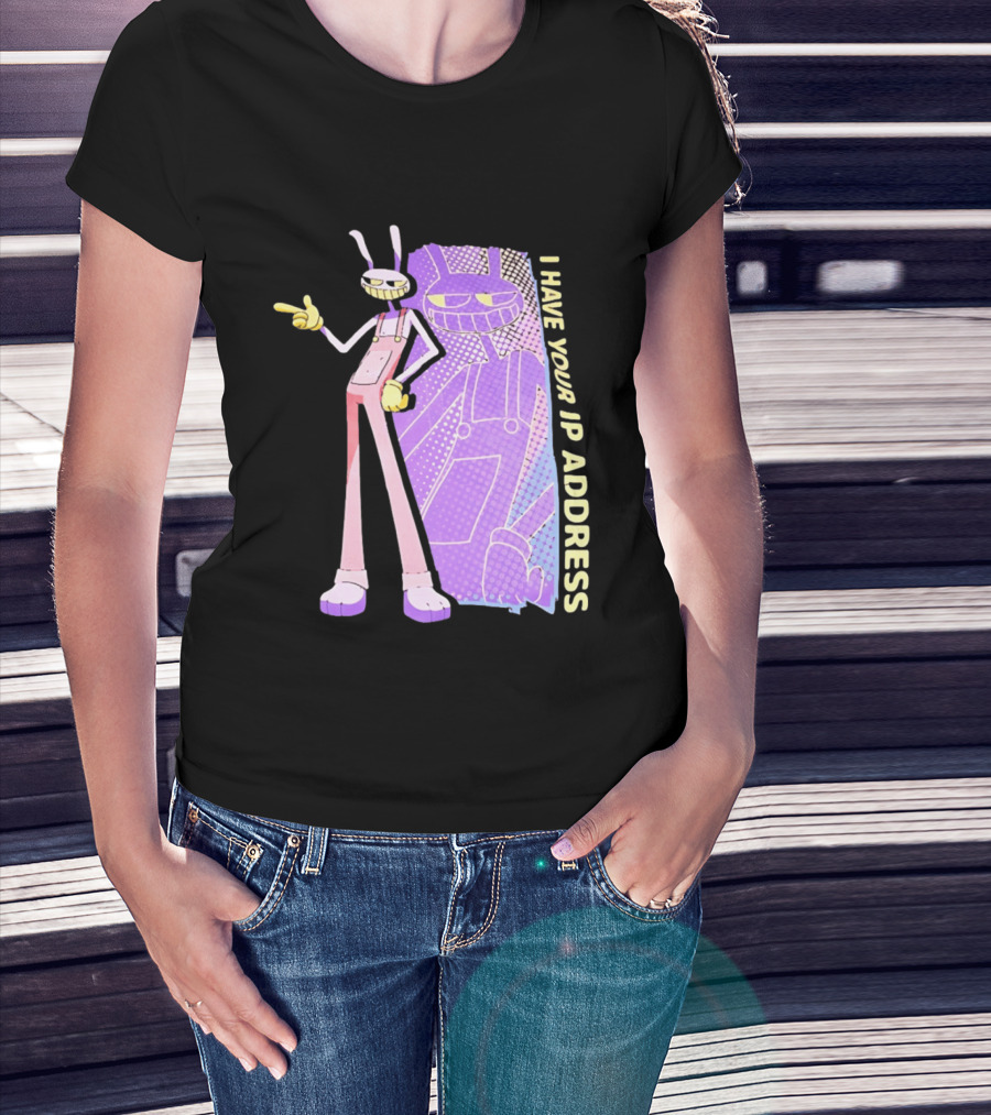 Jax I Have Your IP Address Meme Character In Overalls T-Shirt