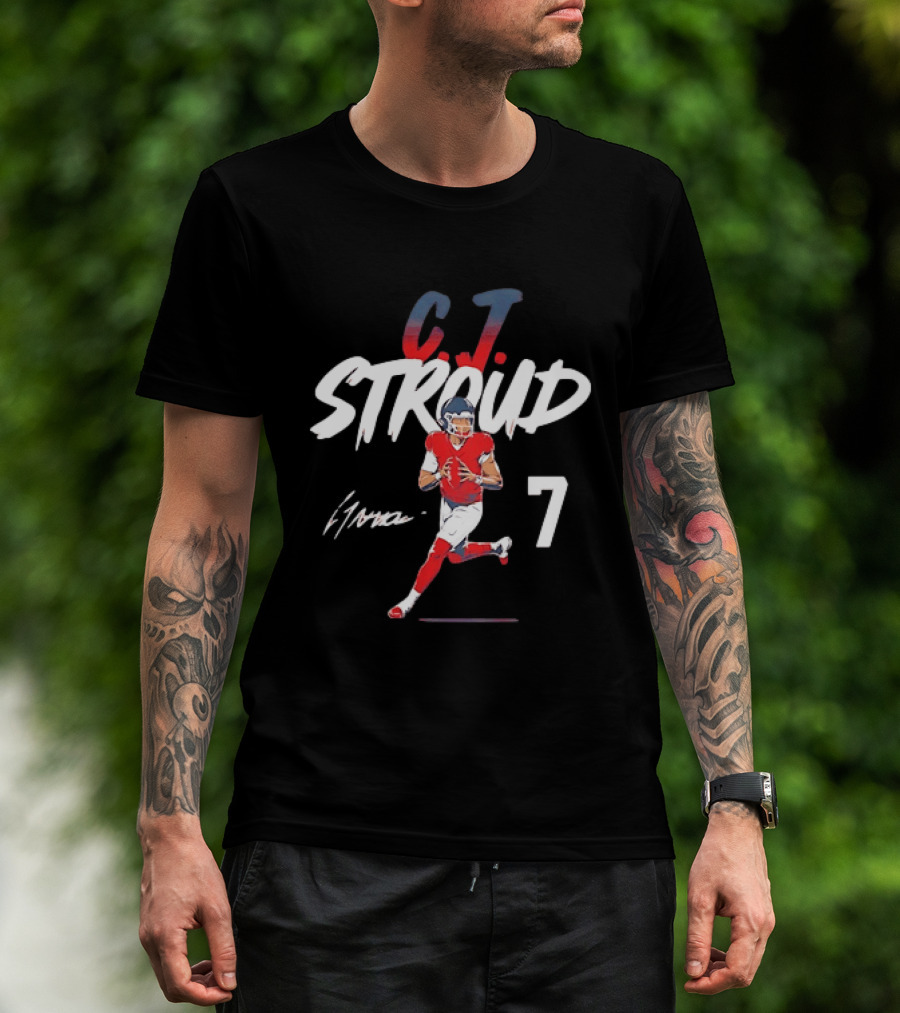 CJ Stroud Houston Number 7 Football Fan Gear T-Shirt
