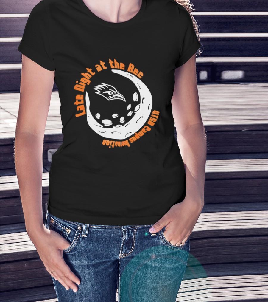 Late Night At The Rec UTSA Roadrunners Campus Recreation Moon T-Shirt