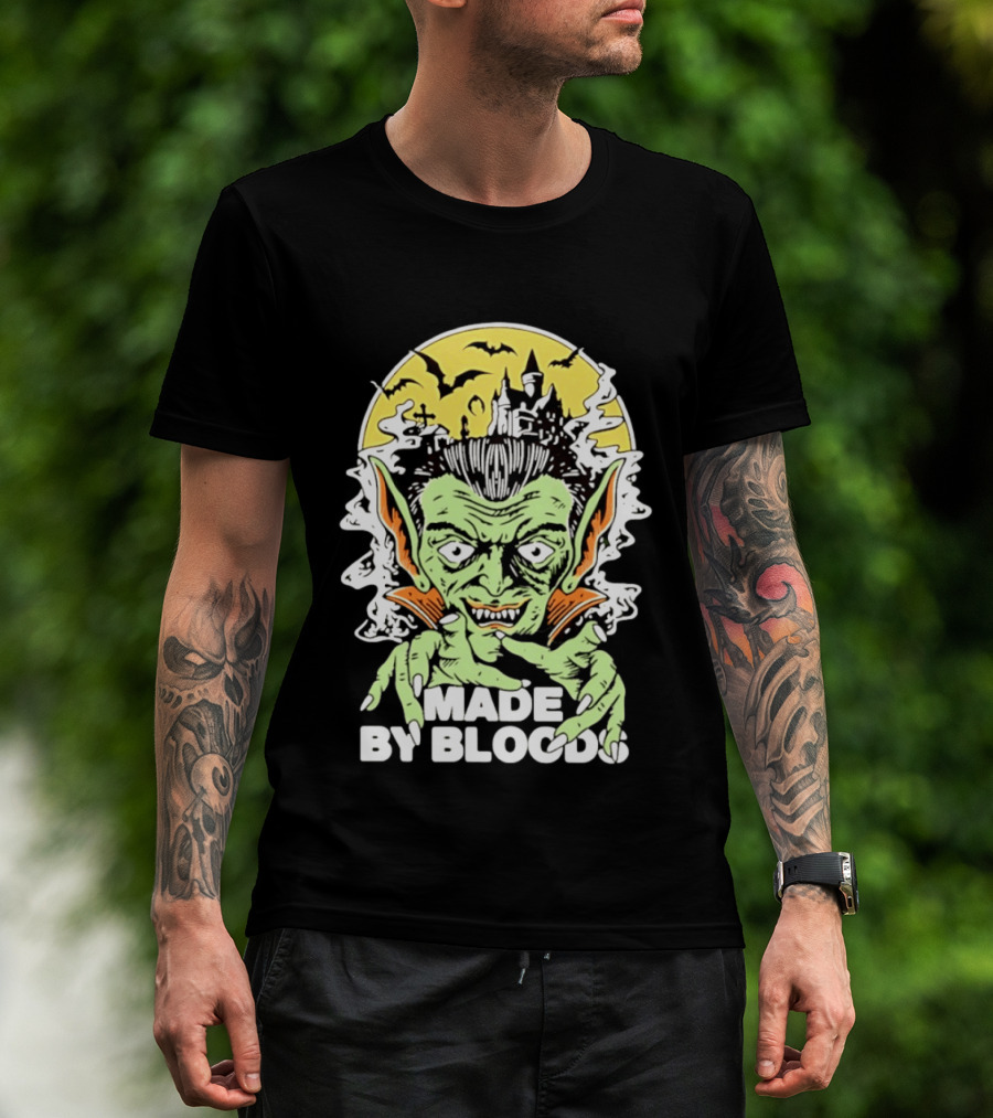 Vampire Halloween Made By Bloods Horror Bats And Haunted Castle T-Shirt