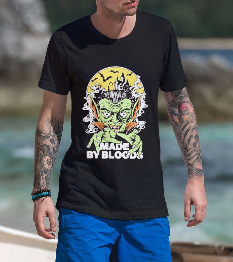 Vampire Halloween Made By Bloods Horror Bats And Haunted Castle T-Shirt