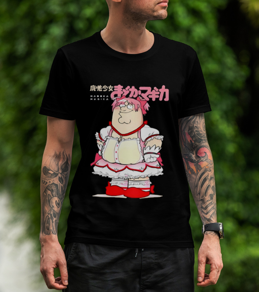 Madoka Peter Griffin Family Guy Puella Magi Madoka Magica Crossover Anime T-Shirt