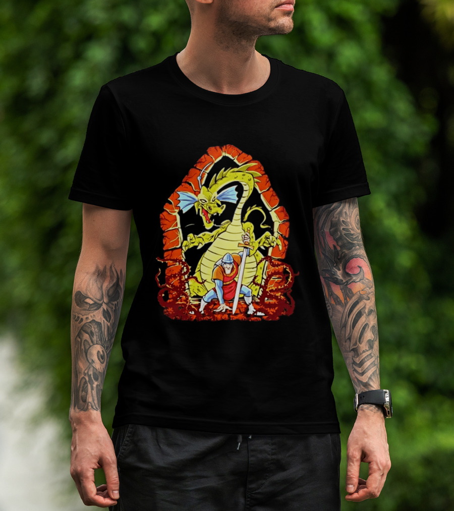 Dirk The Daring Dragon Lair Knights Sword Battle Fantasy Quest Video Game Adventure T-Shirt