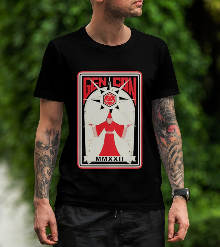 Gen Con MMXXII Wizard D20 Gaming Dungeons And Dragons T-Shirt