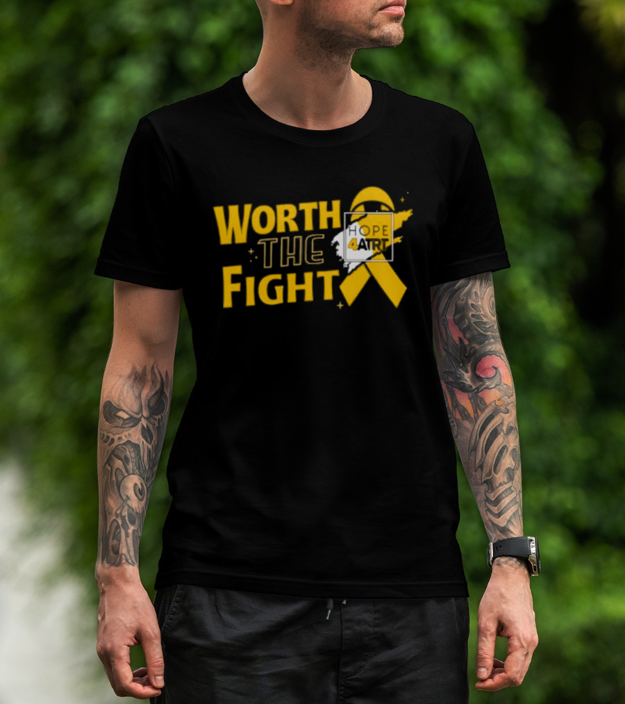 Worth The Fight Hope Yellow Ribbon 4 T-Shirt