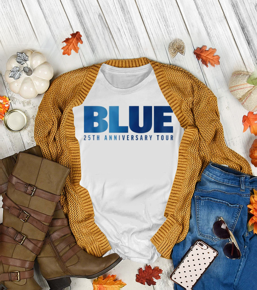 Blue 25th Anniversary Tour Music Concert Celebration T-Shirt