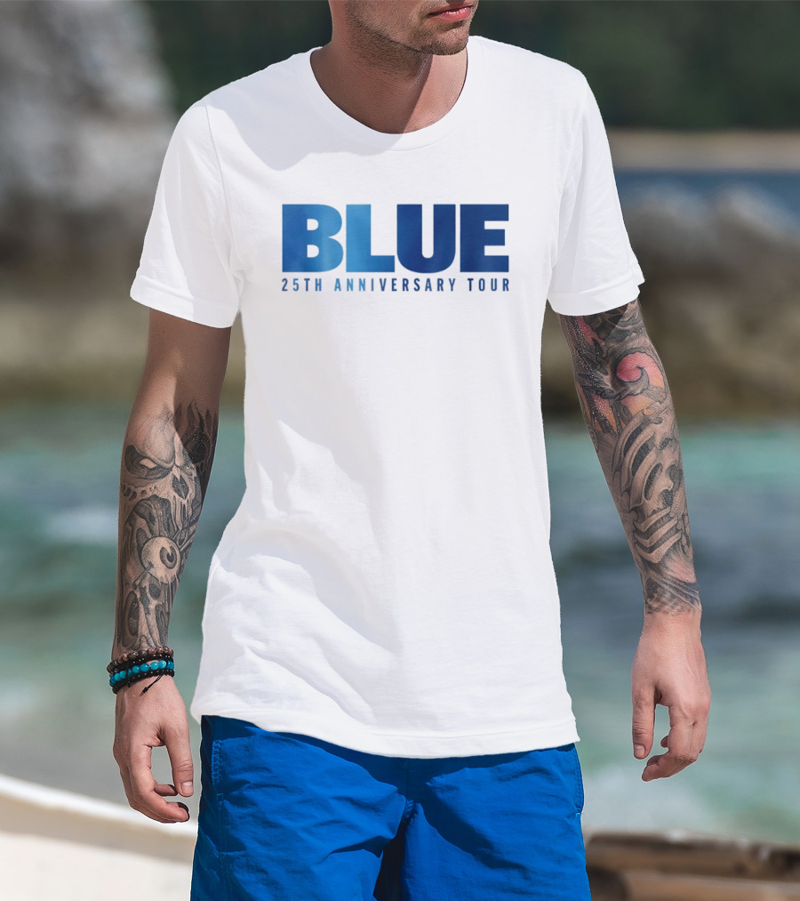 Blue 25th Anniversary Tour Music Concert Celebration T-Shirt
