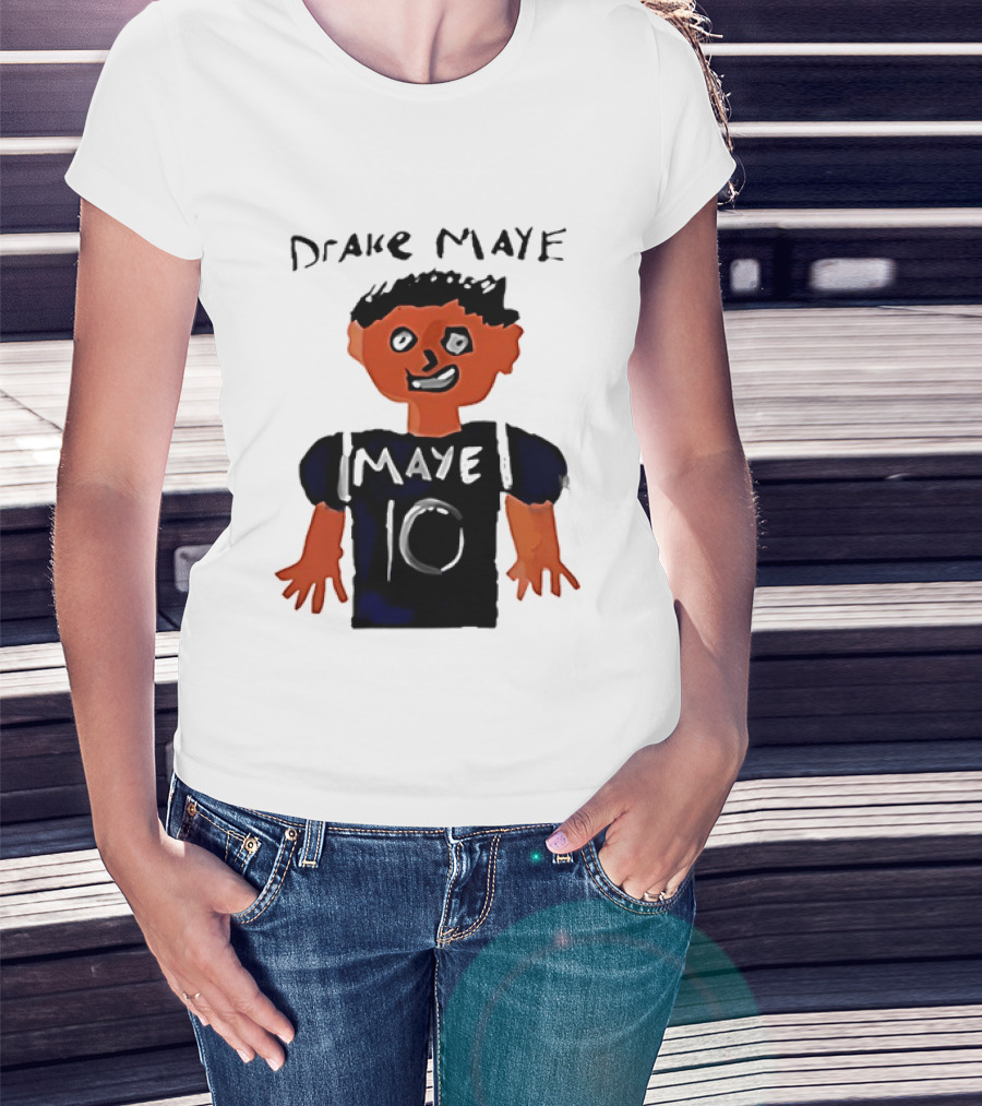 Drake Maye 10 Caricature Drawing New England Patriots T-Shirt