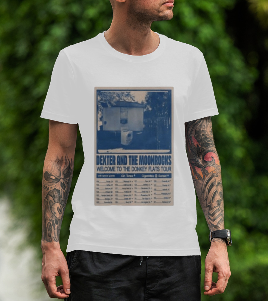 Dexter And The Moonrocks Welcome To The Donkey Flats Tour 2026 With Special Guests Girl Tones Cigarettes @ Sunset T-Shirt