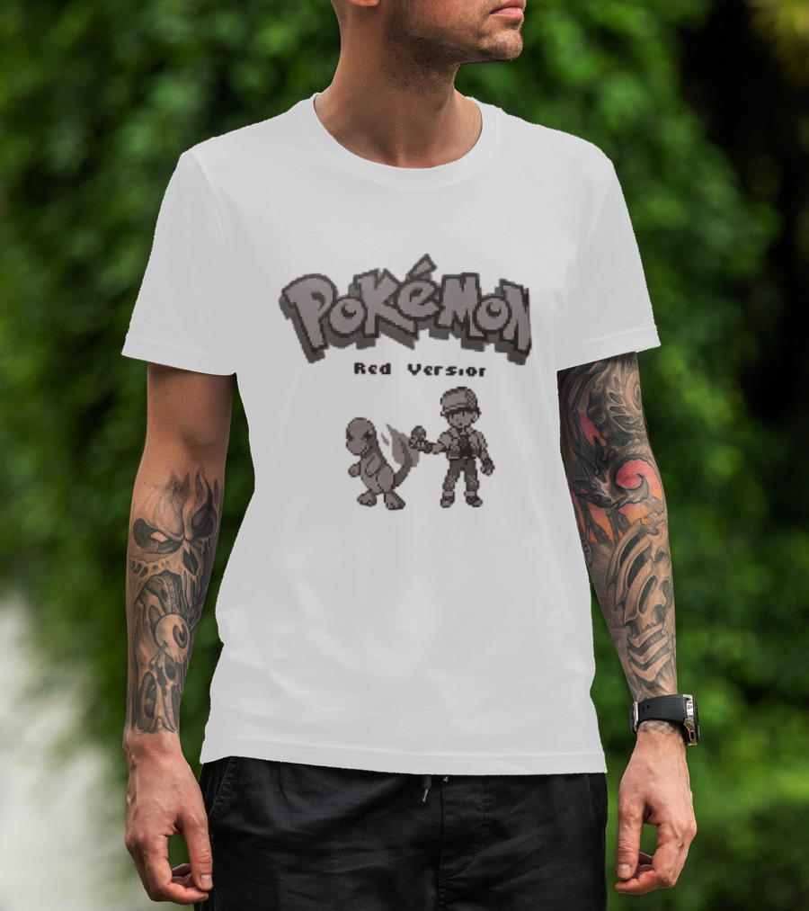 Pokémon Red Version Charmander And Red Trainer Classic Game T-Shirt