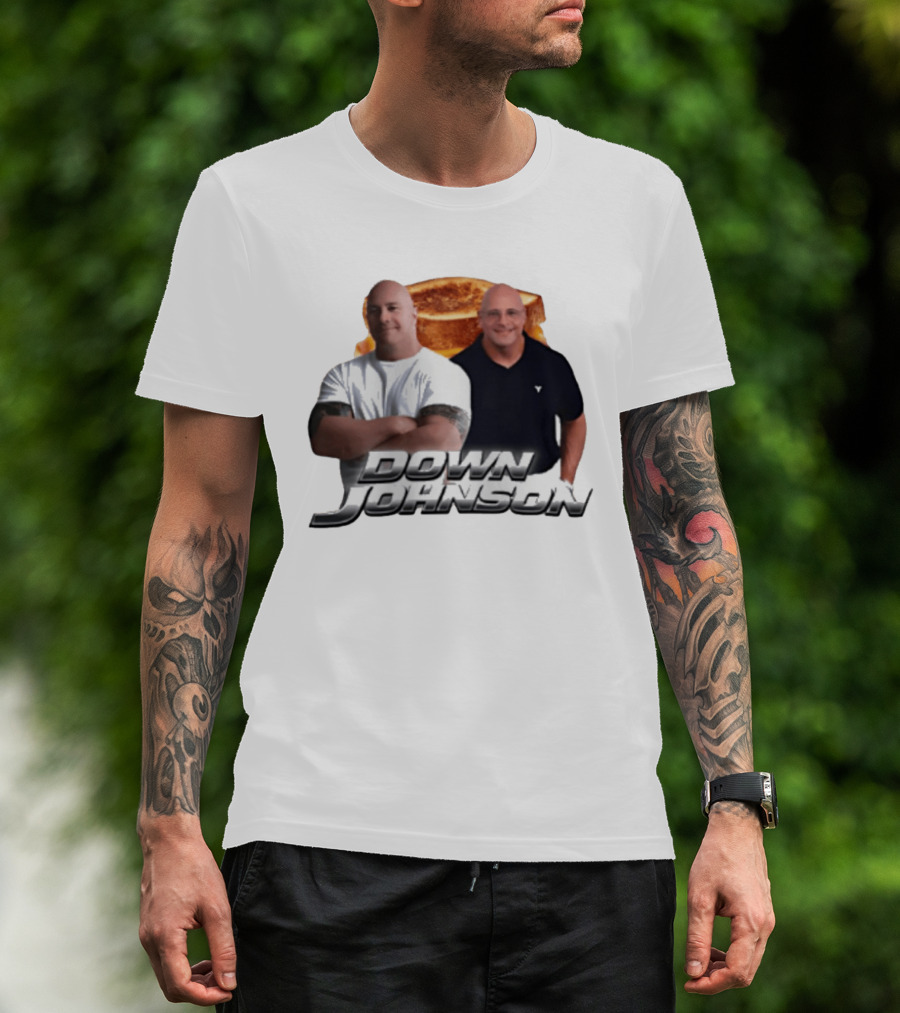 Dwayne Johnson Down Johnson Sandwich Image With Two Bald Men T-Shirt