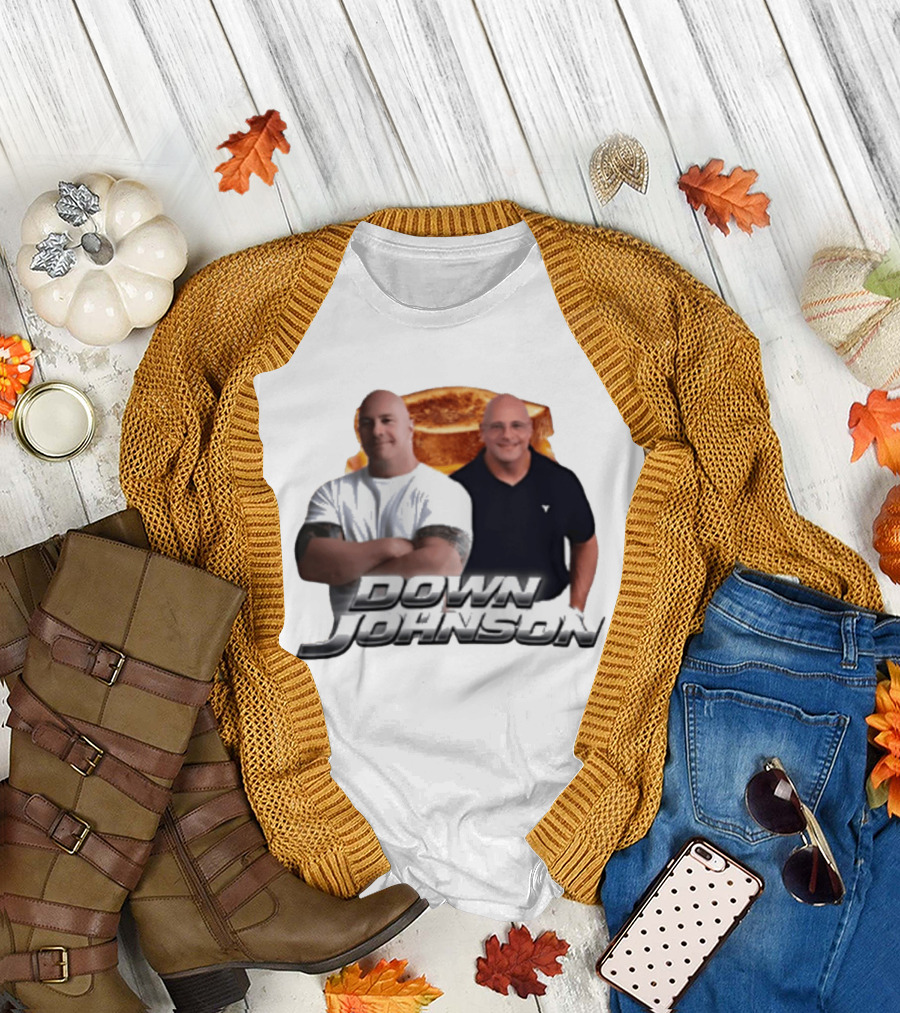 Dwayne Johnson Down Johnson Sandwich Image With Two Bald Men T-Shirt