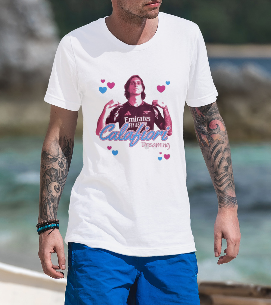 Calafiori Dreaming Emirates Fly Better Arsenal FC T-Shirt