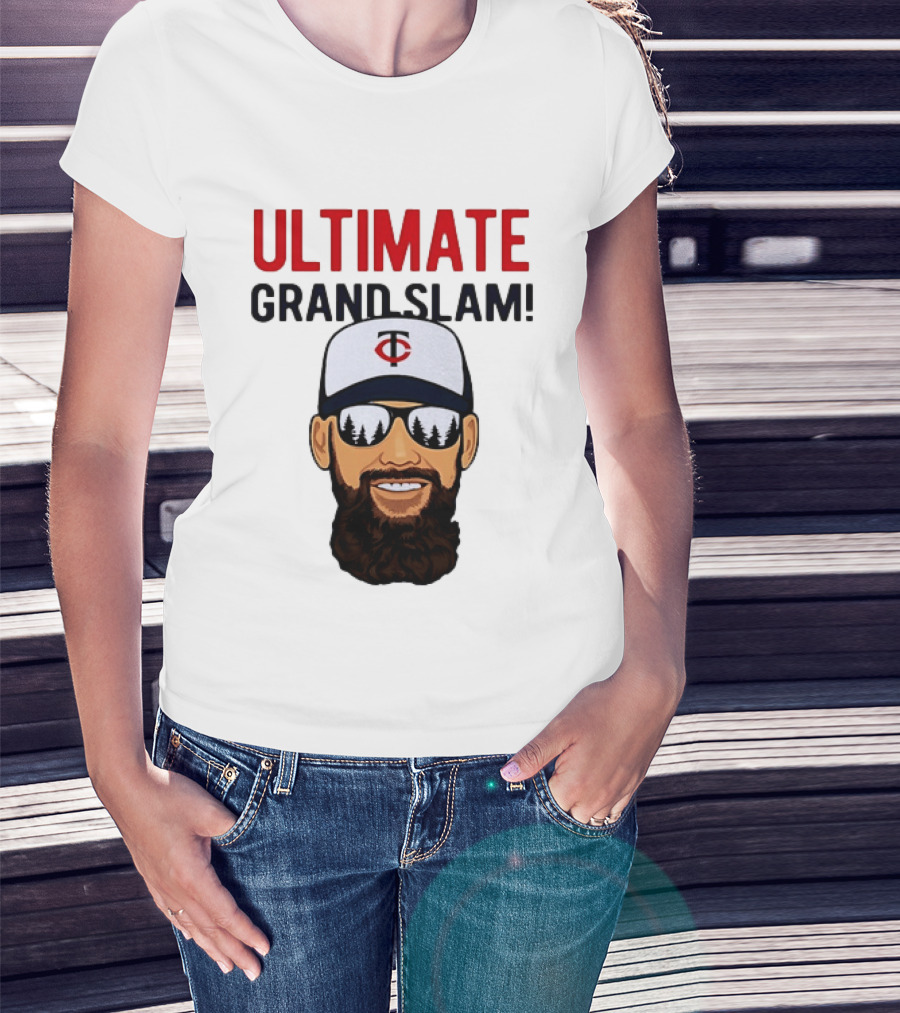 Minnesota Twins Ultimate Grand Slam MLB Bearded Player With Sunglasses T-Shirt
