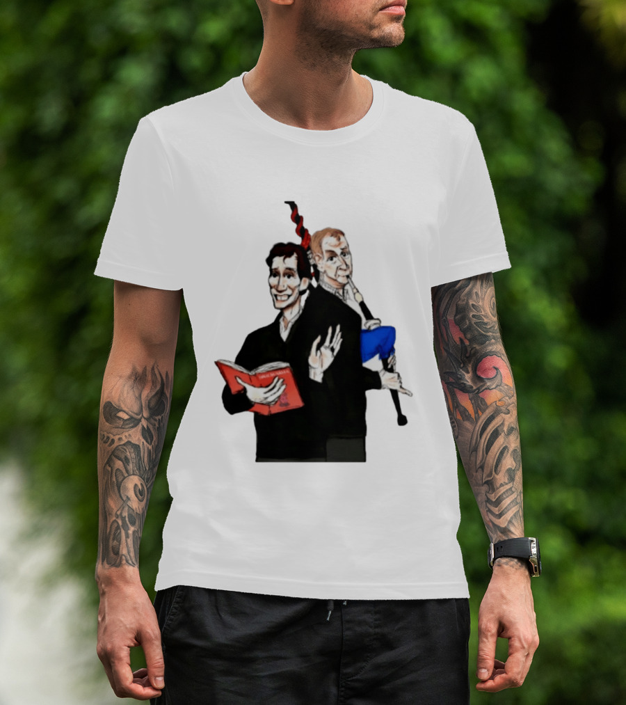 The Rest Is Politics Rory Stewart Red Book Talking Figure Cartoon T-Shirt