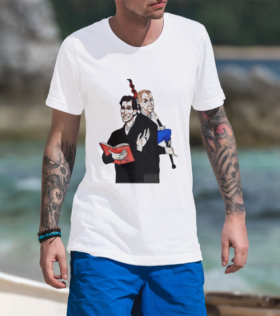 The Rest Is Politics Rory Stewart Red Book Talking Figure Cartoon T-Shirt