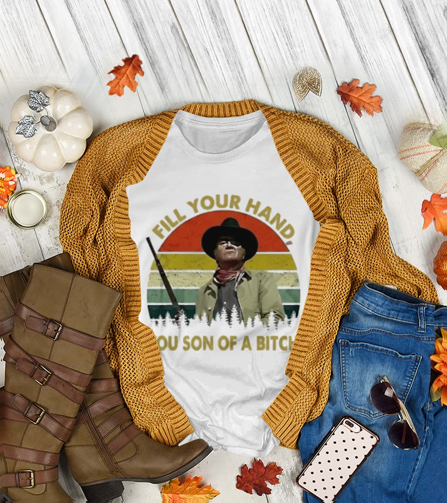 John Wayne The Duke Fill Your Hand Vintage Western T-Shirt