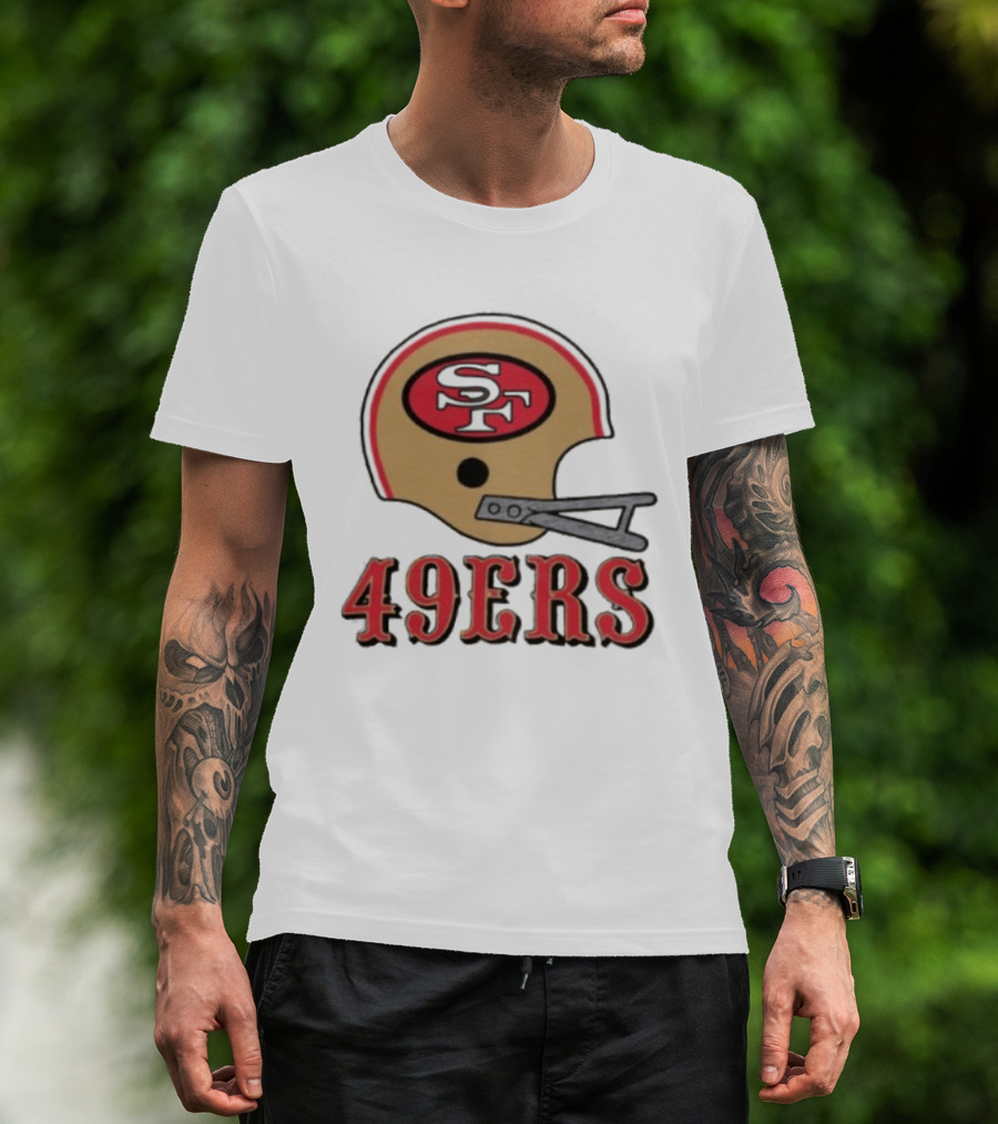 San Francisco 49ers SF Gold Helmet Big 49ers T-Shirt