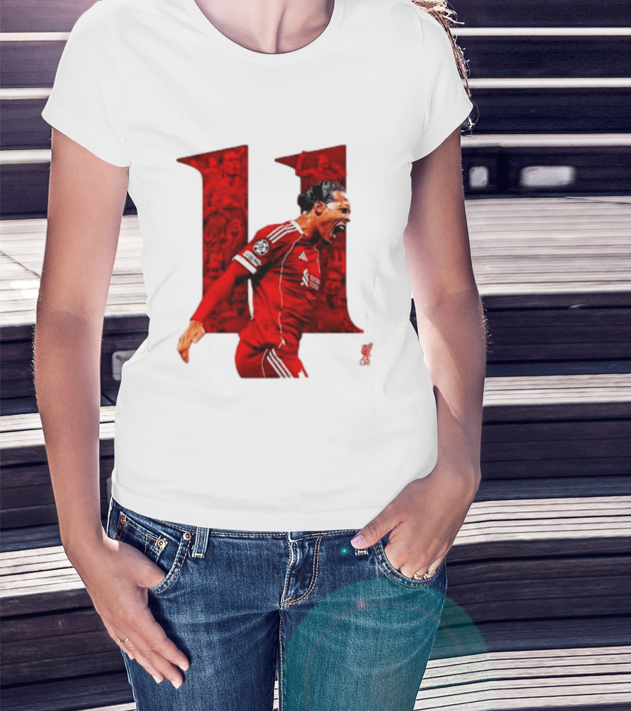 Virgil Van Dijk Liverpool Fifpro World 11 Champions League Star T-Shirt