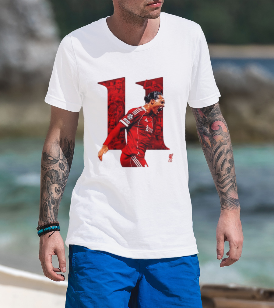 Virgil Van Dijk Liverpool Fifpro World 11 Champions League Star T-Shirt