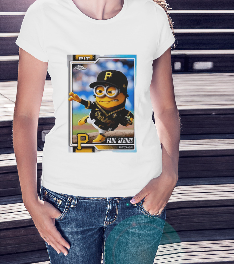 Paul Skenes Pittsburgh Pirates Minion Pitcher Topps Chrome Card PIT T-Shirt