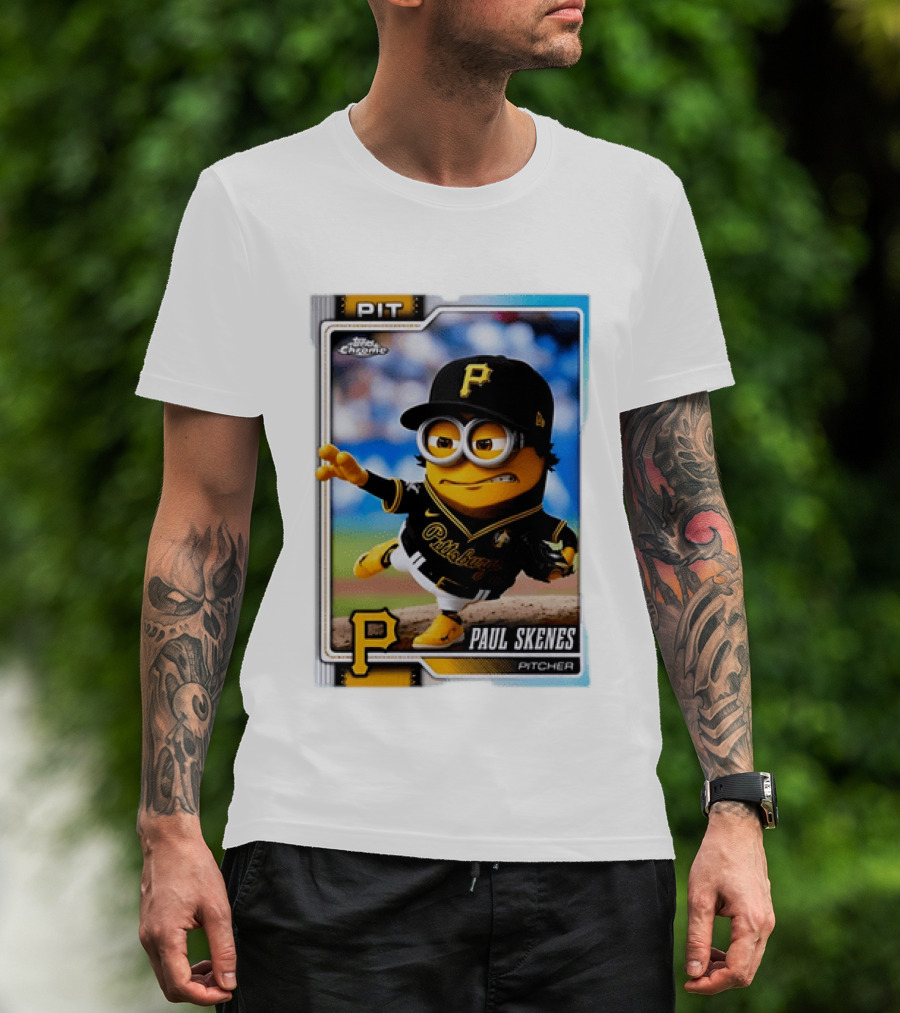 Paul Skenes Pittsburgh Pirates Minion Pitcher Topps Chrome Card PIT T-Shirt