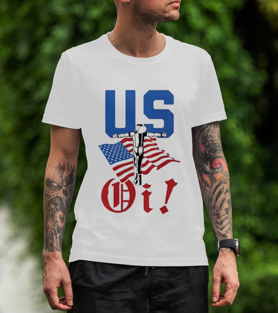 US Oi American Flag Punk Rock Skinhead Culture T-Shirt