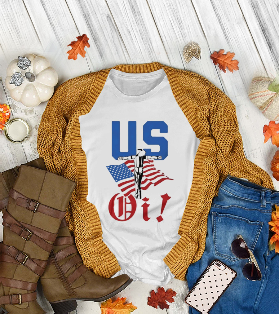 US Oi American Flag Punk Rock Skinhead Culture T-Shirt