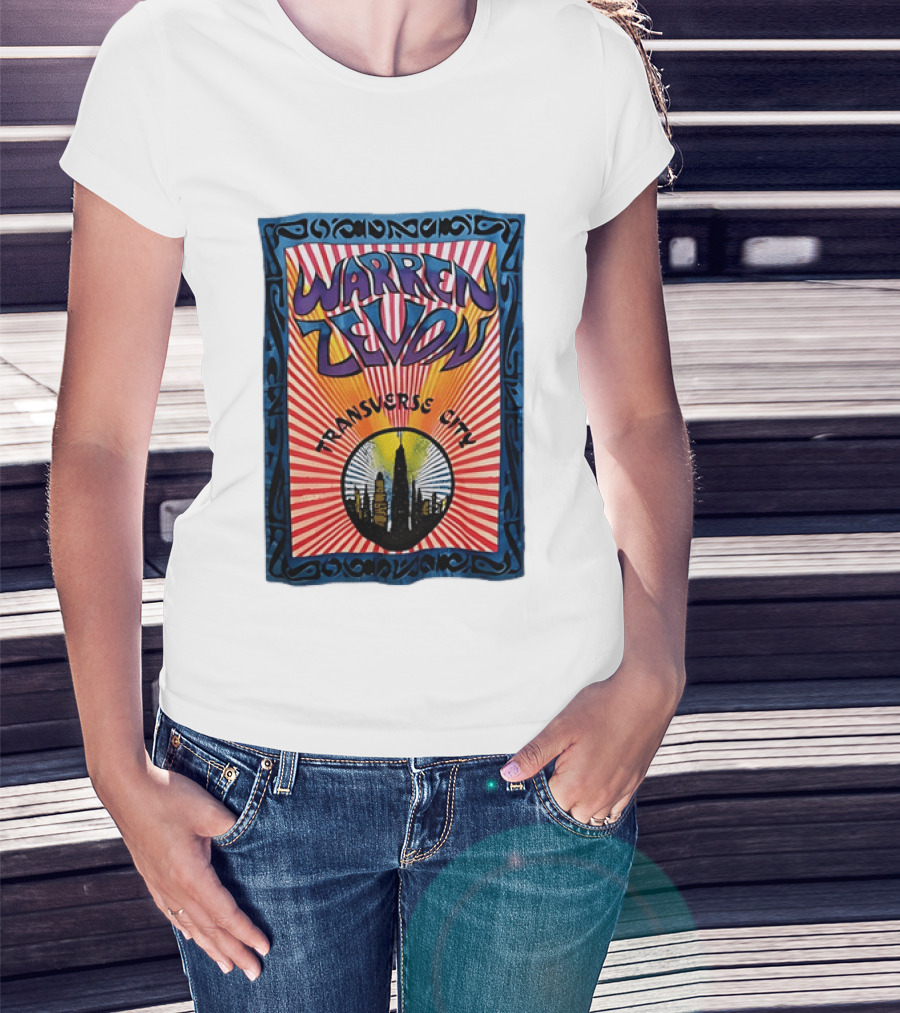 Warren Zevon Transverse City Psychedelic Rock Skyline T-Shirt