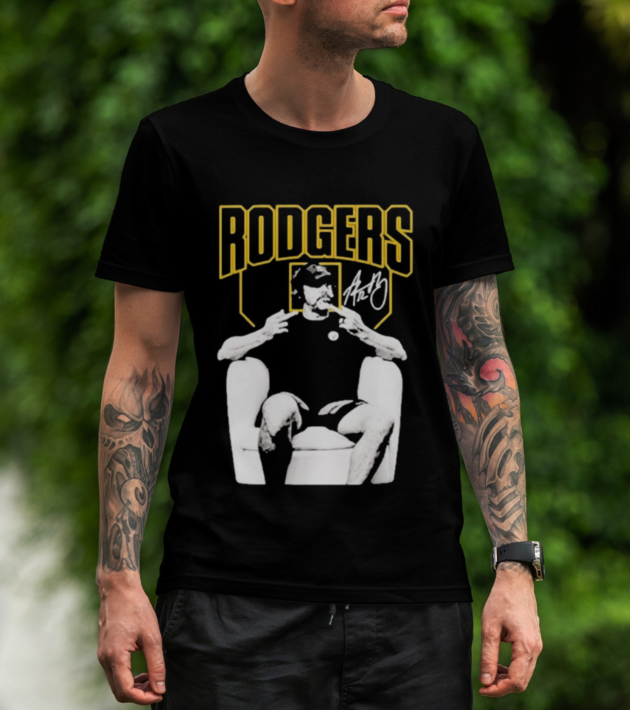 Rodgers Absolute Coward Double Middle Finger Pittsburgh Steelers T-Shirt