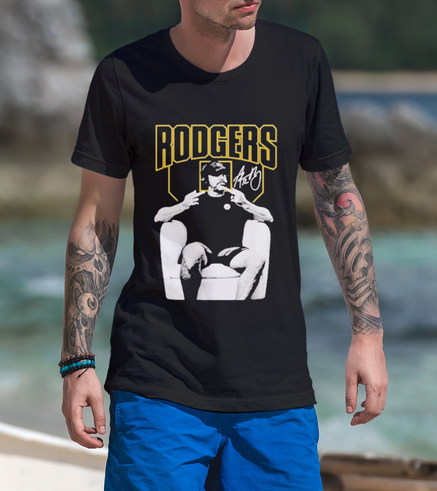 Rodgers Absolute Coward Double Middle Finger Pittsburgh Steelers T-Shirt