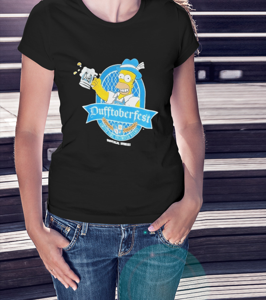 Simpsons Homer Dufftoberfest Universal Studios Unlimited Time Unlimited Regret T-Shirt