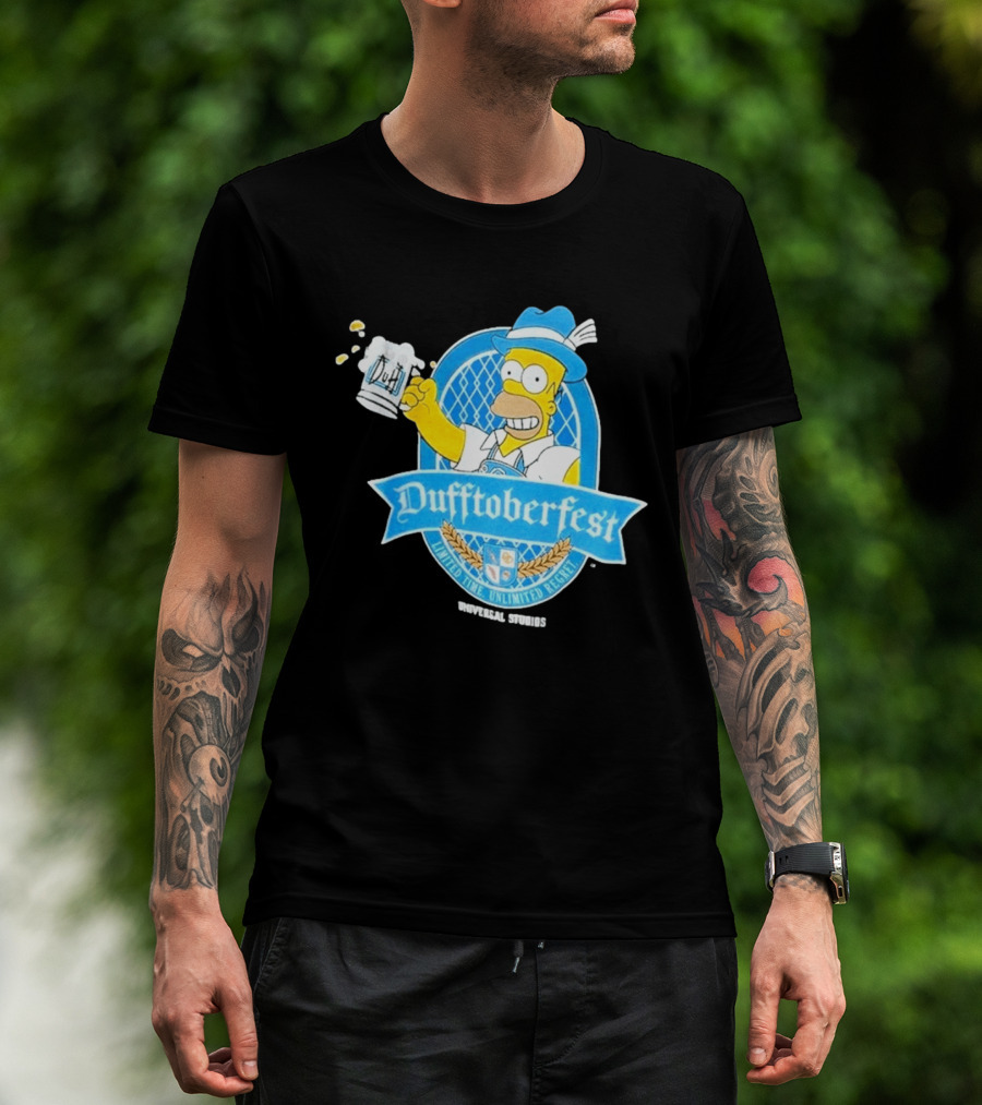 Simpsons Homer Dufftoberfest Universal Studios Unlimited Time Unlimited Regret T-Shirt