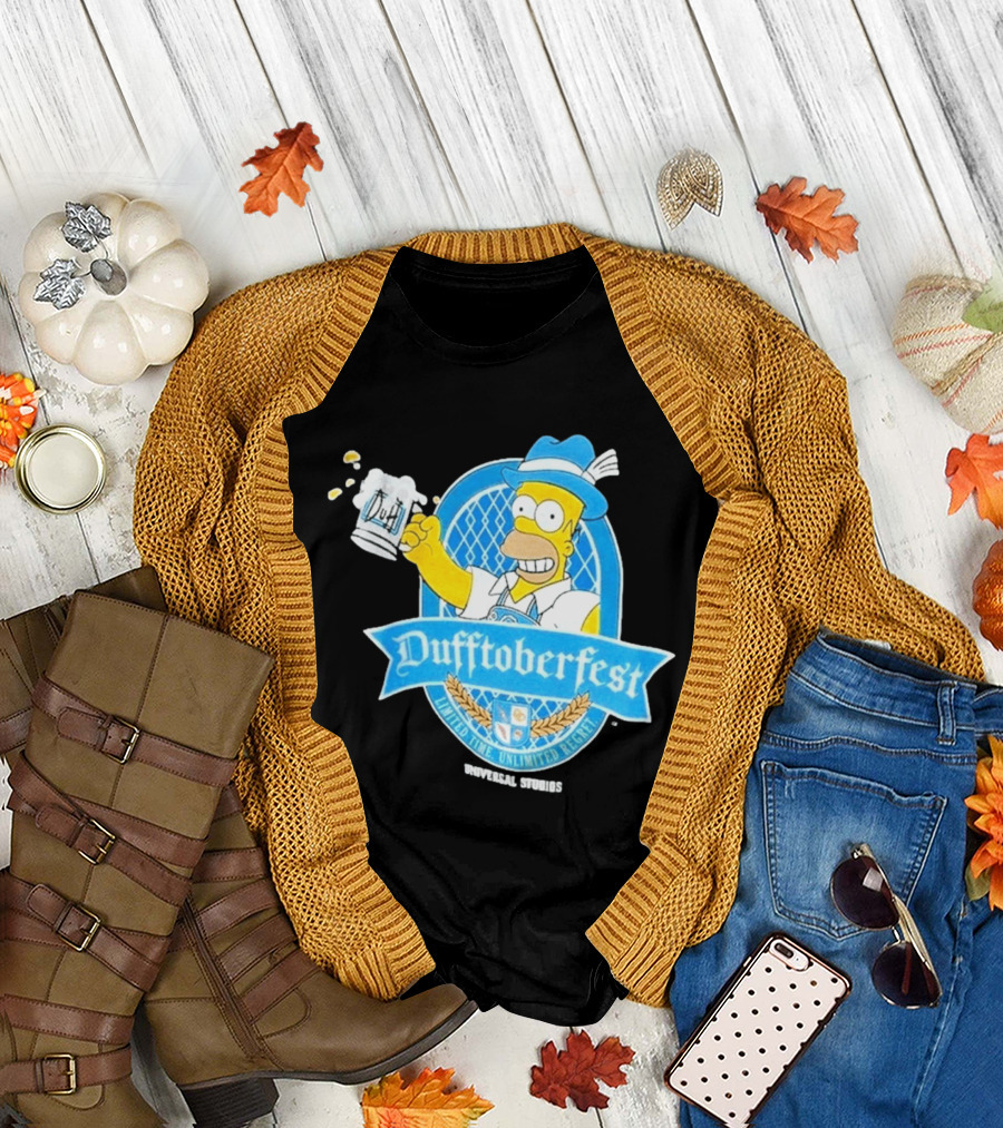 Simpsons Homer Dufftoberfest Universal Studios Unlimited Time Unlimited Regret T-Shirt
