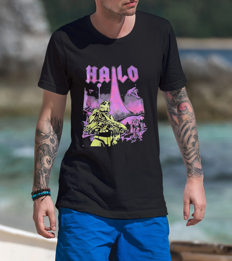 Halo Master Chief Retro Gaming Xbox T-Shirt