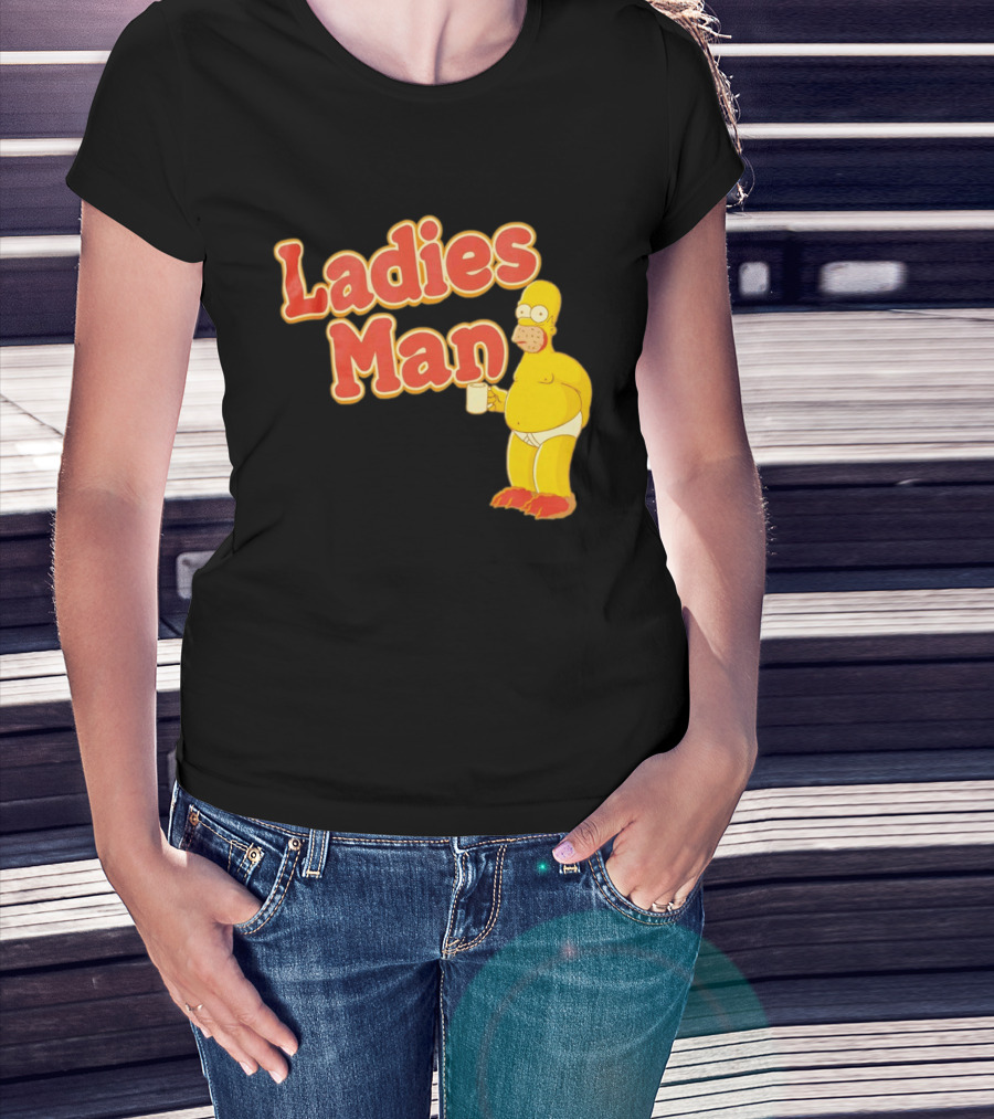 Ladies Man Homer Simpson The Simpsons Cartoon T-Shirt