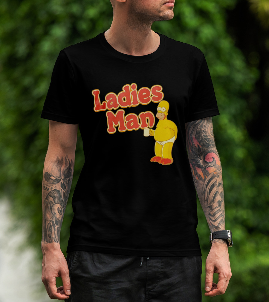 Ladies Man Homer Simpson The Simpsons Cartoon T-Shirt