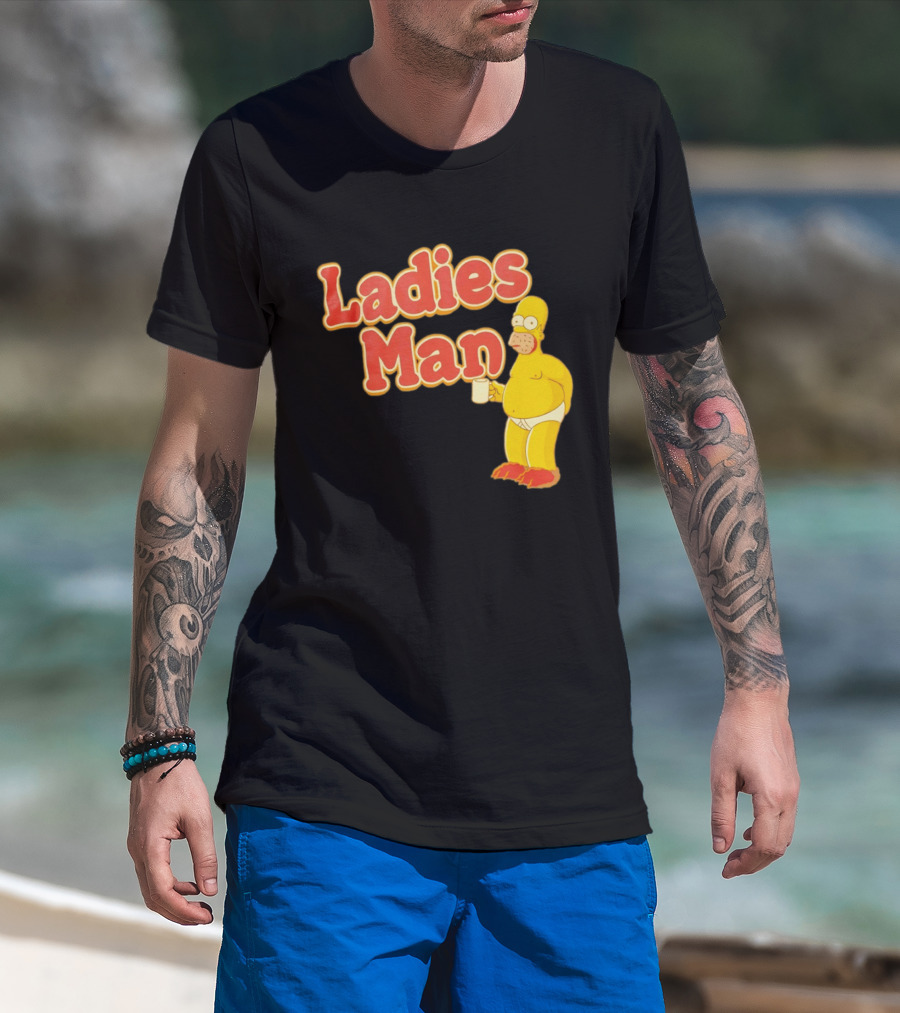 Ladies Man Homer Simpson The Simpsons Cartoon T-Shirt