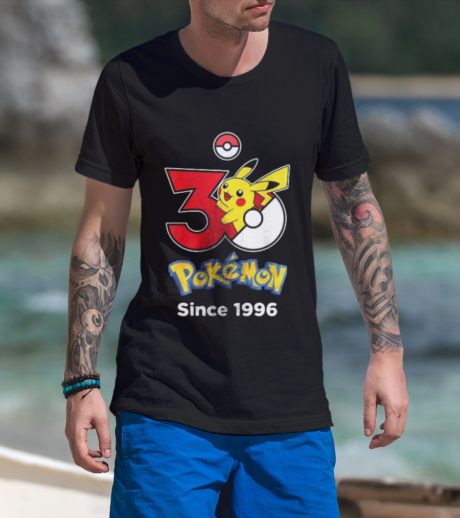 Tampa Bay Buccaneers X Pokemon 30th Anniversary Pikachu Since 1996 Celebration T-Shirt