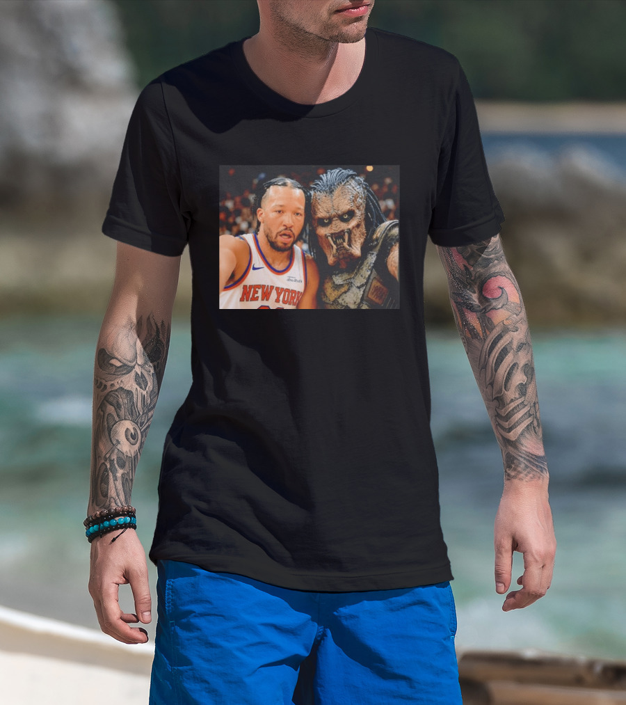 New York Knicks Jalen Brunson And Predator Basketball Encounter T-Shirt