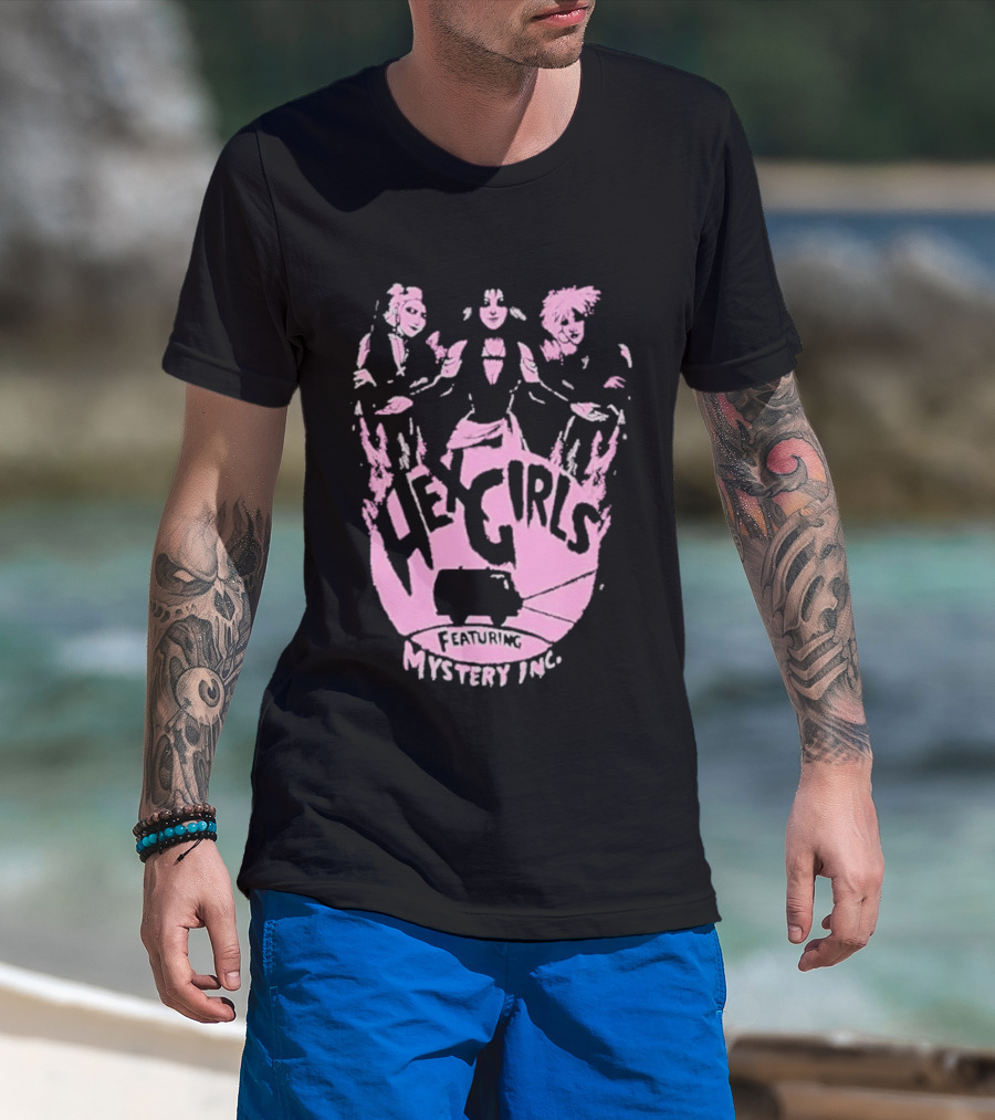 Hex Girls Featuring Mystery Inc Rock Band Collaboration T-Shirt