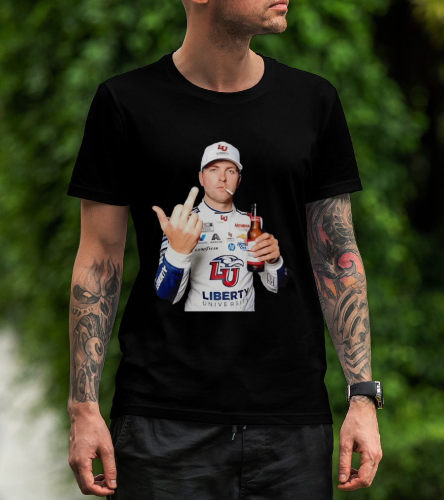 William Byron Liberty University Middle Finger Hendrick Motorsports NASCAR T-Shirt