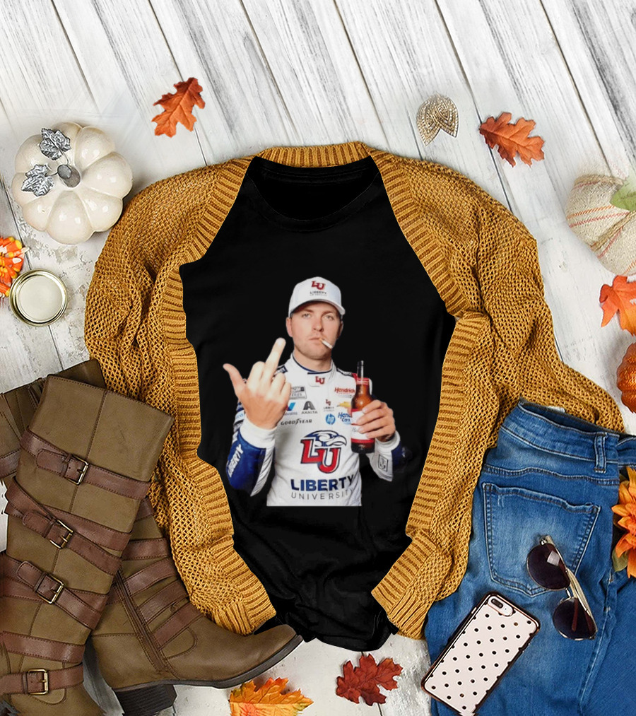 William Byron Liberty University Middle Finger Hendrick Motorsports NASCAR T-Shirt