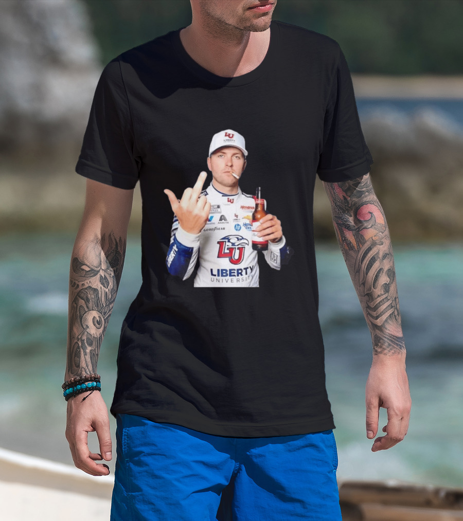 William Byron Liberty University Middle Finger Hendrick Motorsports NASCAR T-Shirt