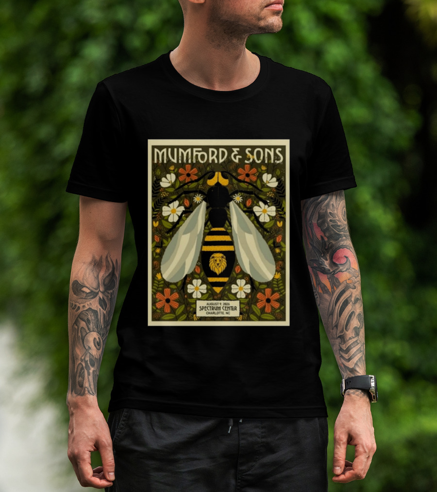 Mumford And Sons Event August 9 2026 Spectrum Center Charlotte NC T-Shirt